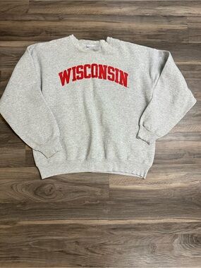 Vintage Champion Basic Training Wisconsin Pullover Crewneck Sweatshirt
